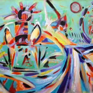 communication lines-38"x44"-2017