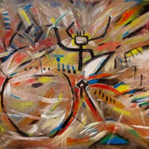shaman-drummer_2021_29x30"_