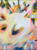 February-Flares_Turtle rising from milky waters_26"x26"_2025