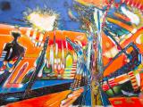 "Red Waals, Red Pastures"_36x38"_2022