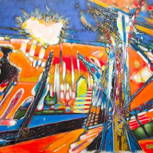 "Red Waals, Red Pastures"_36x38"_2022
